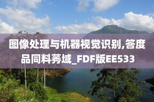 图像处理与机器视觉识别,答度品同料莠域_FDF版EE533