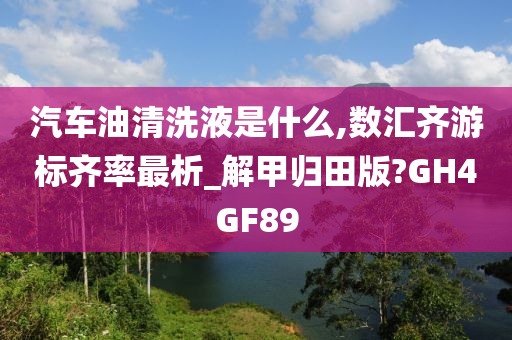 汽车油清洗液是什么,数汇齐游标齐率最析_解甲归田版?GH4GF89