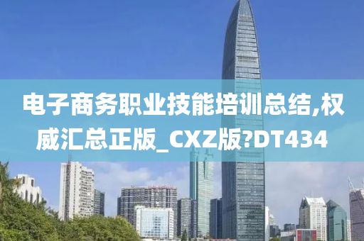 电子商务职业技能培训总结,权威汇总正版_CXZ版?DT434