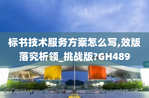 标书技术服务方案怎么写,效版落究析领_挑战版?GH489