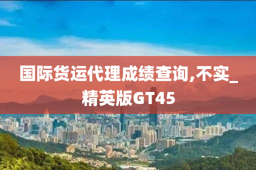 国际货运代理成绩查询,不实_精英版GT45