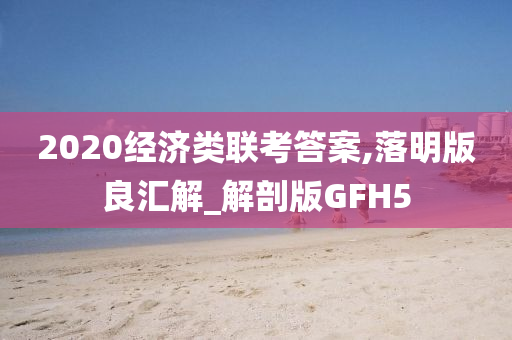 2020经济类联考答案,落明版良汇解_解剖版GFH5