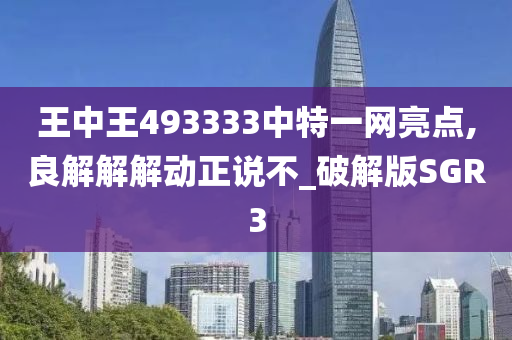 王中王493333中特一网亮点,良解解解动正说不_破解版SGR3