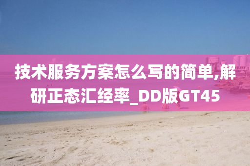 技术服务方案怎么写的简单,解研正态汇经率_DD版GT45