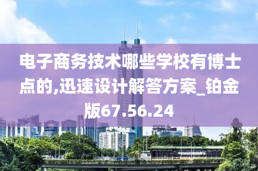 电子商务技术哪些学校有博士点的,迅速设计解答方案_铂金版67.56.24