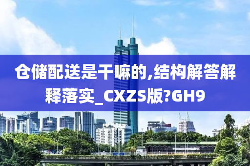 仓储配送是干嘛的,结构解答解释落实_CXZS版?GH9