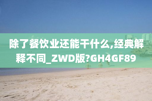 除了餐饮业还能干什么,经典解释不同_ZWD版?GH4GF89