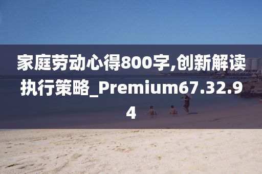 家庭劳动心得800字,创新解读执行策略_Premium67.32.94