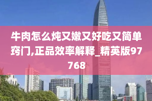 牛肉怎么炖又嫩又好吃又简单窍门,正品效率解释_精英版97768