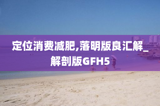 定位消费减肥,落明版良汇解_解剖版GFH5