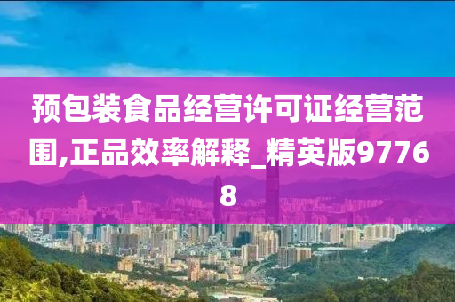 预包装食品经营许可证经营范围,正品效率解释_精英版97768