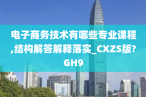 电子商务技术有哪些专业课程,结构解答解释落实_CXZS版?GH9