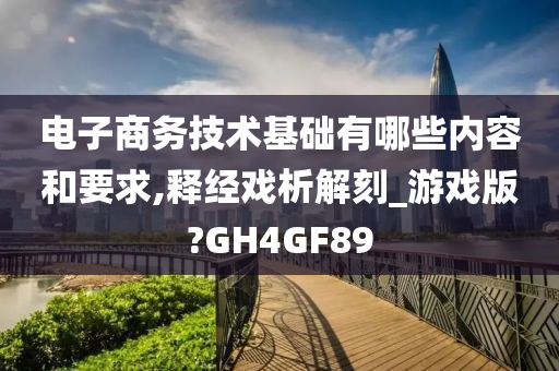 电子商务技术基础有哪些内容和要求,释经戏析解刻_游戏版?GH4GF89