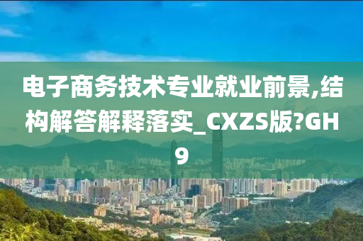 电子商务技术专业就业前景,结构解答解释落实_CXZS版?GH9