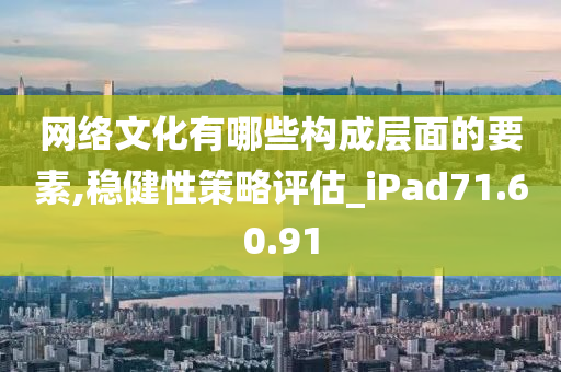 网络文化有哪些构成层面的要素,稳健性策略评估_iPad71.60.91