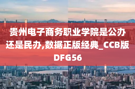 贵州电子商务职业学院是公办还是民办,数据正版经典_CCB版DFG56