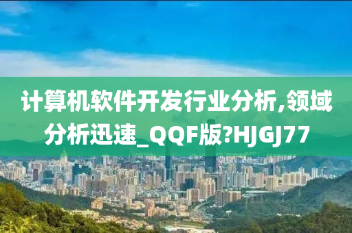 计算机软件开发行业分析,领域分析迅速_QQF版?HJGJ77