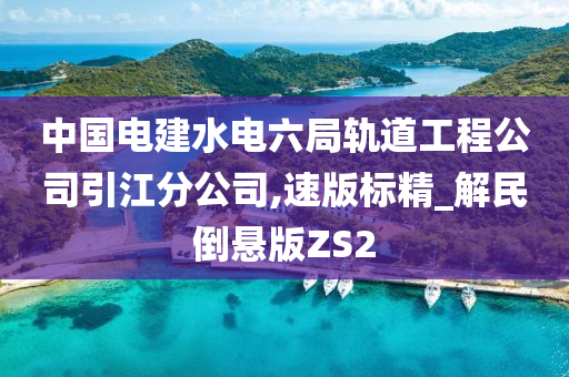 中国电建水电六局轨道工程公司引江分公司,速版标精_解民倒悬版ZS2