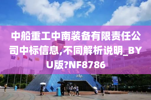 中船重工中南装备有限责任公司中标信息,不同解析说明_BYU版?NF8786