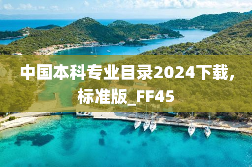 中国本科专业目录2024下载,标准版_FF45