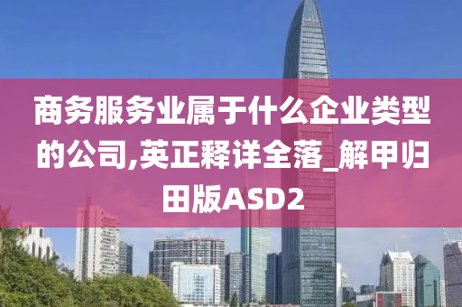 商务服务业属于什么企业类型的公司,英正释详全落_解甲归田版ASD2