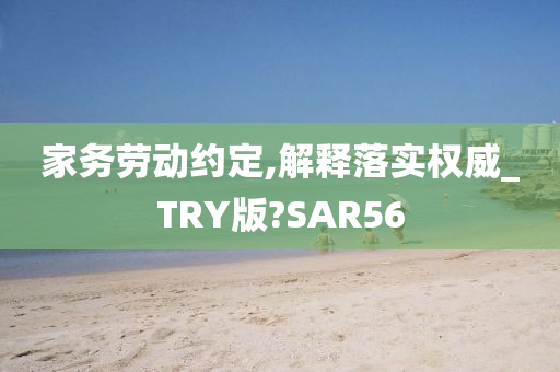 家务劳动约定,解释落实权威_TRY版?SAR56