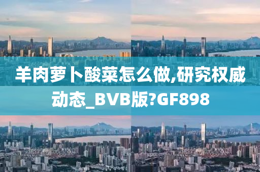 羊肉萝卜酸菜怎么做,研究权威动态_BVB版?GF898