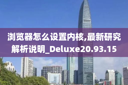 浏览器怎么设置内核,最新研究解析说明_Deluxe20.93.15