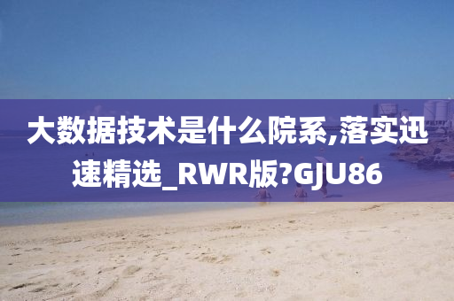 大数据技术是什么院系,落实迅速精选_RWR版?GJU86