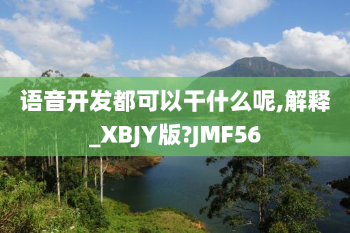 语音开发都可以干什么呢,解释_XBJY版?JMF56