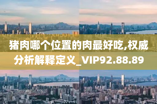 猪肉哪个位置的肉最好吃,权威分析解释定义_VIP92.88.89