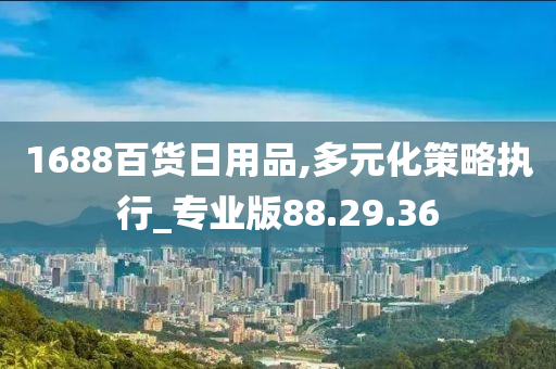 1688百货日用品,多元化策略执行_专业版88.29.36