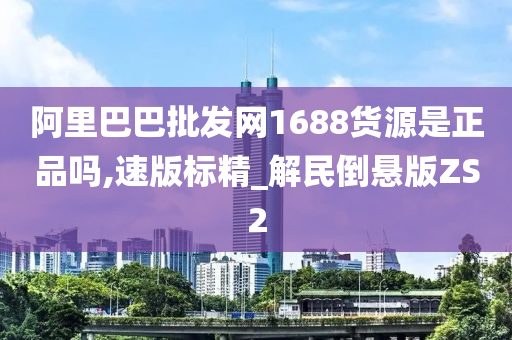 阿里巴巴批发网1688货源是正品吗,速版标精_解民倒悬版ZS2