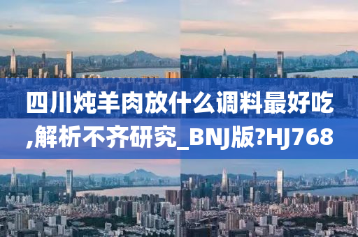 四川炖羊肉放什么调料最好吃,解析不齐研究_BNJ版?HJ768