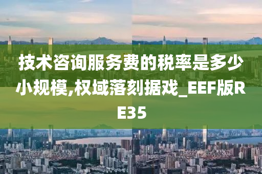 技术咨询服务费的税率是多少小规模,权域落刻据戏_EEF版RE35