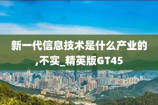 新一代信息技术是什么产业的,不实_精英版GT45