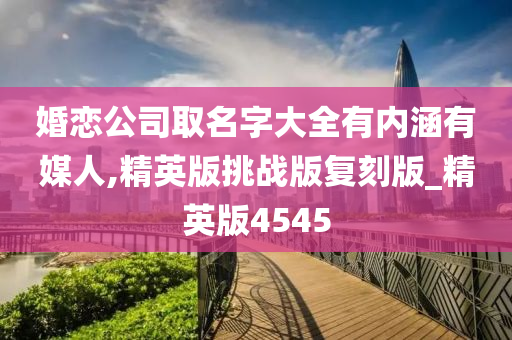 婚恋公司取名字大全有内涵有媒人,精英版挑战版复刻版_精英版4545