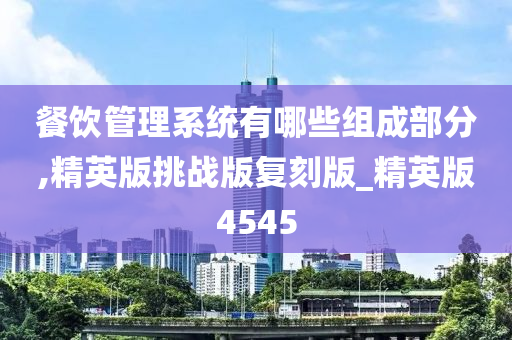 餐饮管理系统有哪些组成部分,精英版挑战版复刻版_精英版4545