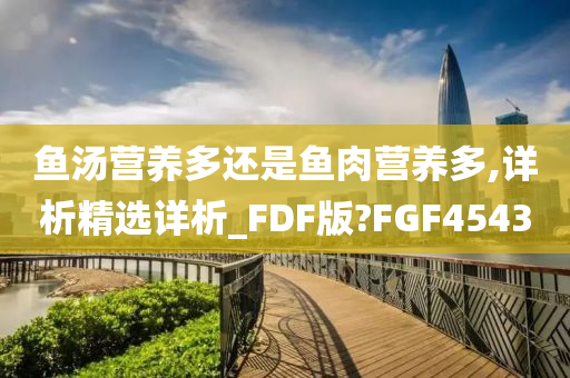 鱼汤营养多还是鱼肉营养多,详析精选详析_FDF版?FGF4543