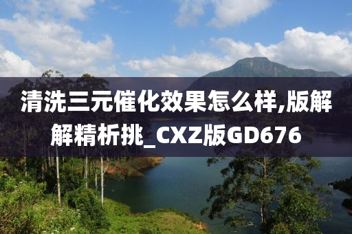 清洗三元催化效果怎么样,版解解精析挑_CXZ版GD676