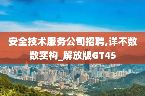 安全技术服务公司招聘,详不数数实构_解放版GT45