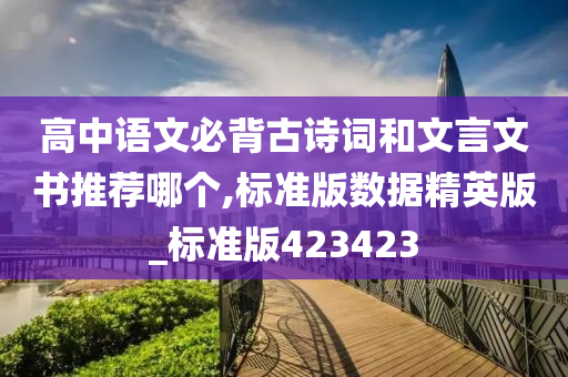 高中语文必背古诗词和文言文书推荐哪个,标准版数据精英版_标准版423423