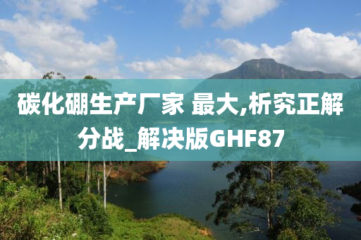 碳化硼生产厂家 最大,析究正解分战_解决版GHF87