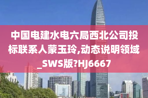 中国电建水电六局西北公司投标联系人蒙玉玲,动态说明领域_SWS版?HJ6667