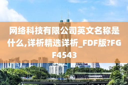 网络科技有限公司英文名称是什么,详析精选详析_FDF版?FGF4543