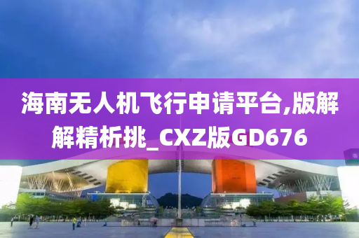 海南无人机飞行申请平台,版解解精析挑_CXZ版GD676