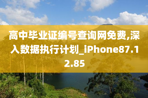 高中毕业证编号查询网免费,深入数据执行计划_iPhone87.12.85