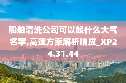 船舶清洗公司可以起什么大气名字,高速方案解析响应_XP24.31.44