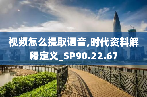 视频怎么提取语音,时代资料解释定义_SP90.22.67