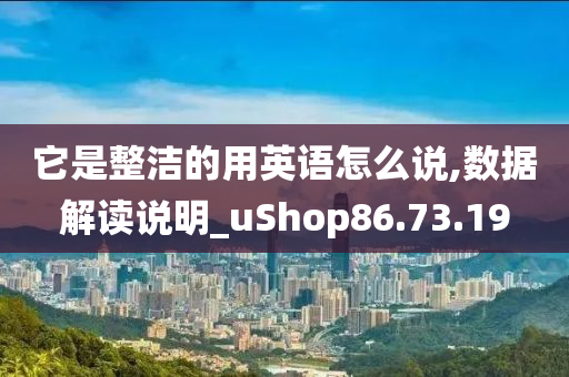 它是整洁的用英语怎么说,数据解读说明_uShop86.73.19